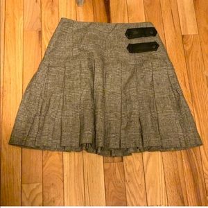 Alice + Olivia Pleated Plaid Mini Skirt